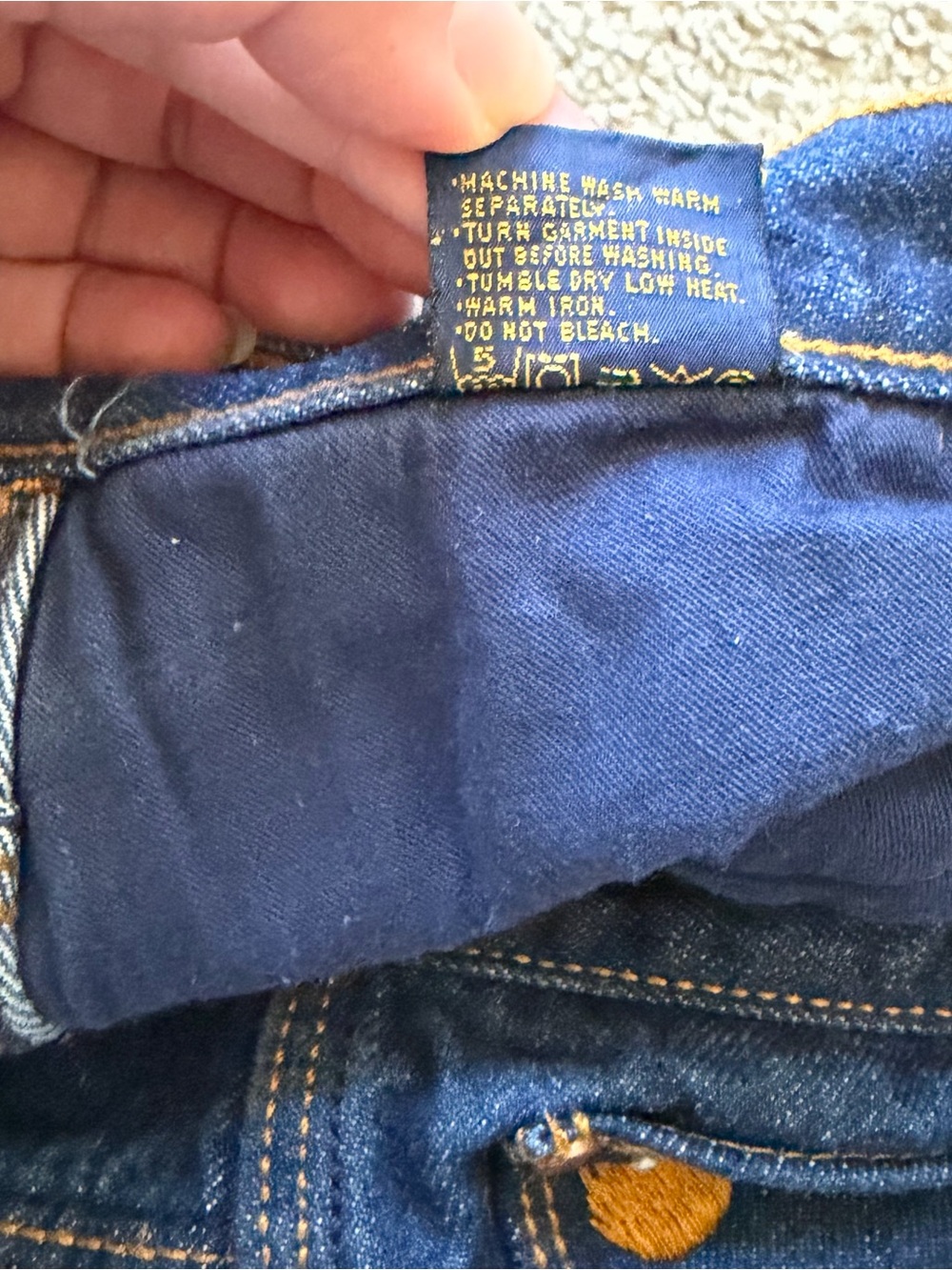 VTG ~ 1970s ~ Gloria Vanderbilt ~ High-Waisted Straight Cut Jeans ~ Size 16 - Picture 7 of 7